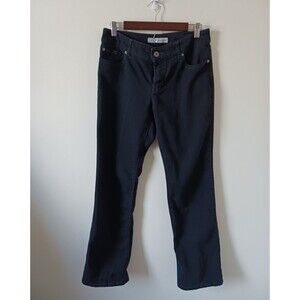 Chico's Platinum Denim Women's Straight Leg Stretch Black Jeans Size 0